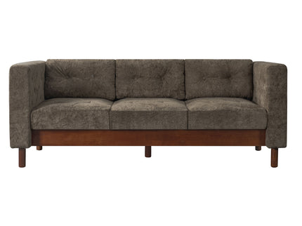 3 Seater Sofa With Square Arms, Tufted Pillow Back For Living Room