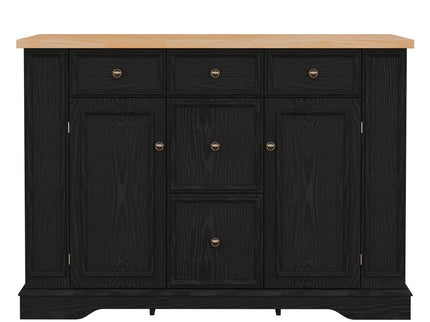 Sideboard Buffet Cabinet With 5 Drawers, 2 Cabinets, Adjustable Shelves