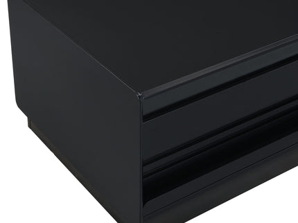 Modern Rectangle Coffee Table With 4 Drawers And 2 Display Shelves
