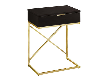 Accent Side Table, Storage Drawer, Spacious Tabletop, Contemporary & Modern