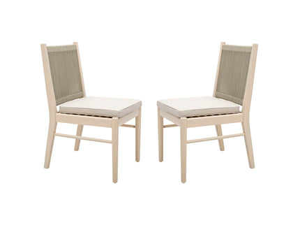 Cordoba - Dining Chair (Set of 2) Comfortable Armless Chairs - Beige
