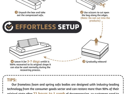 Multifunctional Convertible Sofa Bed With 2 Tumbler Backrests And 2 Pillows, Deep Seat Couch