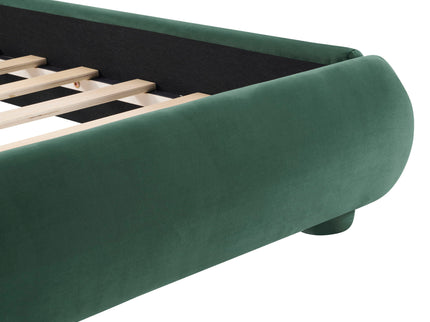 Upholstered Simple Modern Bedroom Bed With Curved Headboard