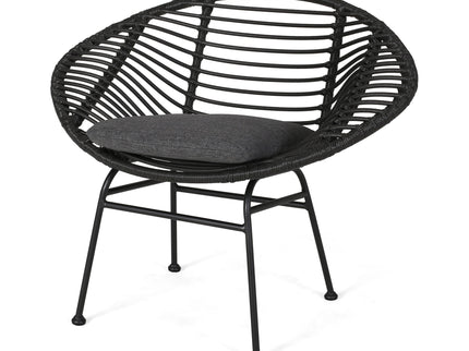 Cordella - Outdoor Woven Wicker Chairs With Cushions, (Set of 2)