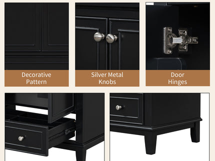 Modern Bathroom Vanity Base Only With Doors And Drawer