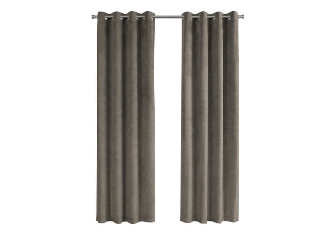 2 Pieces Set, Curtain Panel, Room Darkening, Grommet, Contemporary & Modern