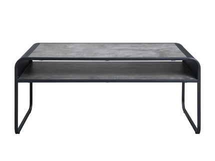 Raziela - Concrete Coffee Table - Black / Gray
