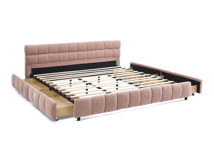 Modern Platform Bed Frame With Thick Fabric