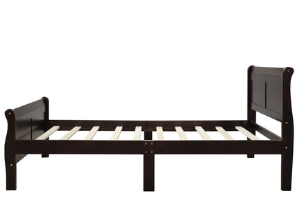 Platform Bed Frame Mattress Foundation Sleigh Bed With Headboard / Footboard / Wood Slat Suppor