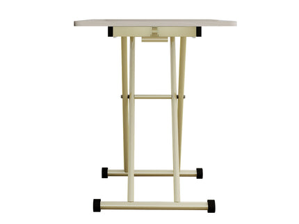 Adjustable Standing Table, Indoor & Outdoor Use, Portable With Adjustable Height - Off White / White