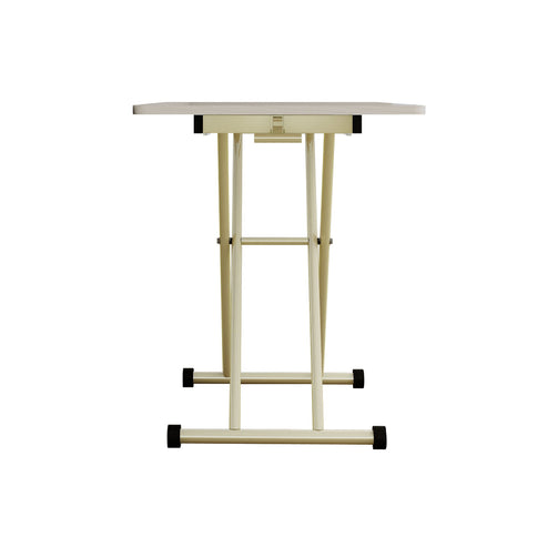 Adjustable Standing Table, Indoor & Outdoor Use, Portable With Adjustable Height - Off White / White