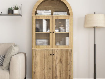Modern Tech Inspired Dome Cabinet With LED Lighting