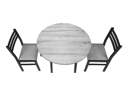 3 Pieces Dining Table Set, Small, Drop Leaf, Contemporary & Modern