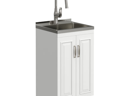 Darwin - Deluxe Laundry Cabinet With Pull-Out Faucet And Stainless Steel Sink