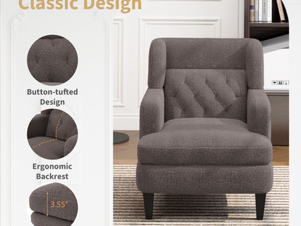 Upholstered Accent Chair Tufted Armchair For Living Room And Bedroom