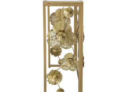 Console Table With Mirrored Glass Top, Modern Entryway Table For Living Room Foyer Entryway - Gold