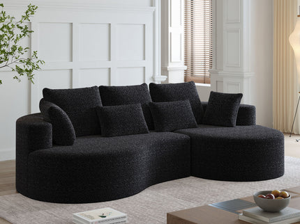 Curved Oversized Sectional Sofa With Extra Deep Seat