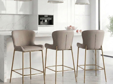 Modern Counter Stool With Upholstered Seat