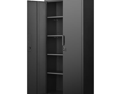 2 Door File Cabinet With Lock, 4 Adjustable Shelves, Heavy-Duty