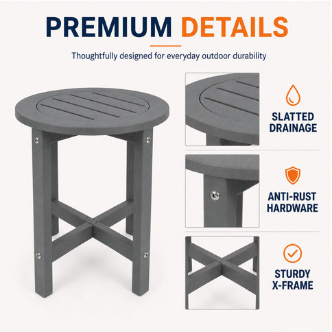Round Outdoor Side Table