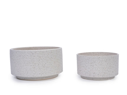 2 Pieces Flowerpot, Planter For Patio, Garden Or Windowsills - Milk White