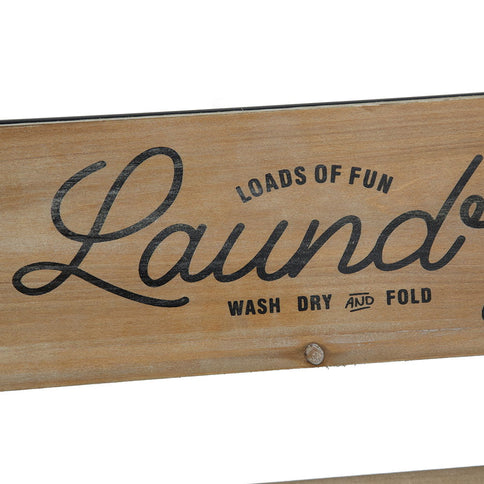 Laundry Rack With Accordion Design - Brown / Black - Black Brown