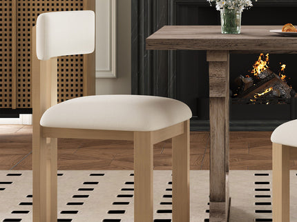 7 Piece Dining Set With Upholstered Armless Chairs And Table