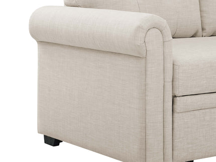 Upholstered Sleeper Sofa With Reversible Storage Chaise