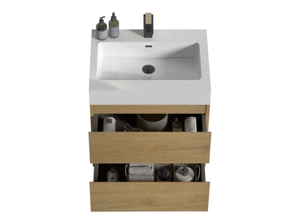 Alice - Bathroom Vanity With Sink, Large Storage Wall Mounted Floating Bathroom Vanity For Modern Bathroom
