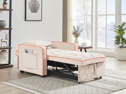 Modern 3 In 1 Sofa Bed Chair, Adjustable Recliner