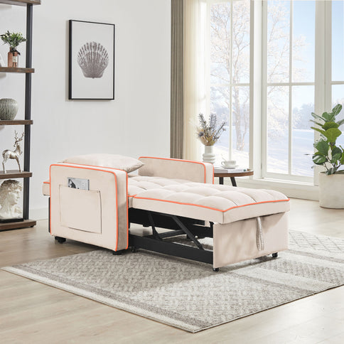 Modern 3 In 1 Sofa Bed Chair, Adjustable Recliner