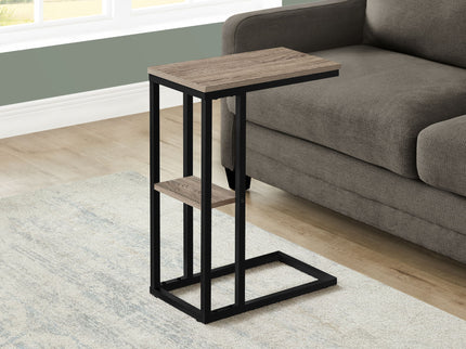 Accent Table, C - Shaped, Marble Look Contemporary & Modern Convenient Design