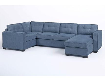 Reversible Chaise U - Sectional Couch, Living Room 3 Piece Set