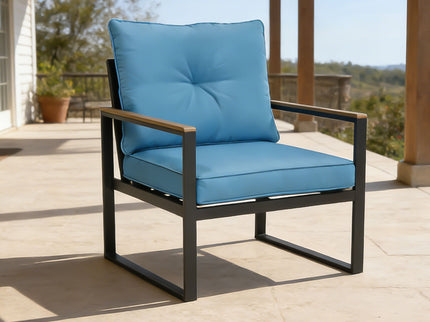 Oversized Outdoor Conversation Set, 5 Seater - Blue