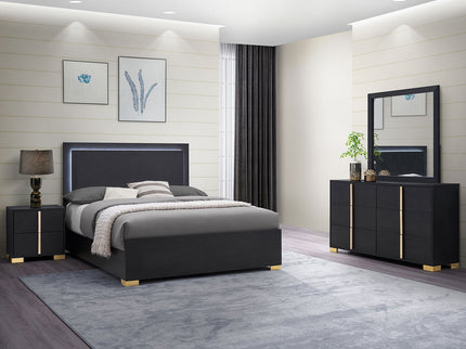 Jeremiah - 4 Piece Bedroom Set With LED Headboard