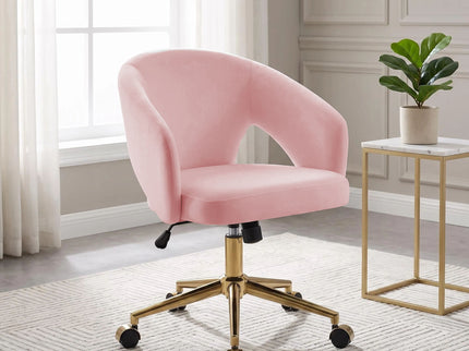 Ty - Office Adjustable Swivel Chair With Lumbar Support - Pink