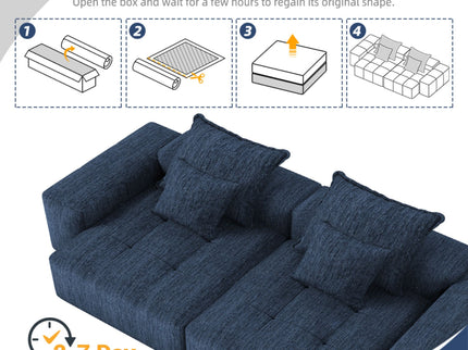 Modern Oversized Diy Combination Modular Sectional Sofa & Pillows