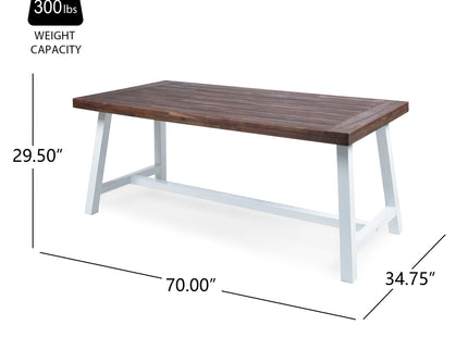 Outdoor Sandblast Finish Acacia Wood Dining Table