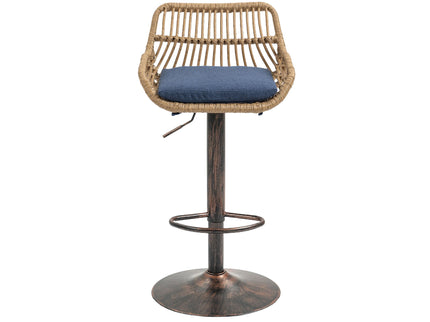 Modern Swivel Bar Stools Adjustable Counter Chairs With Footrest (Set of 2)