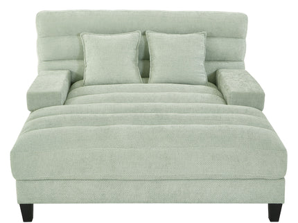 Chaise Bed Lounge Sofa Chair With Adjustable Backrest And LED Light Strip