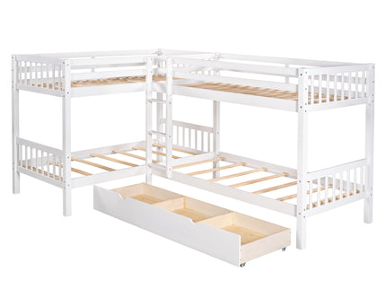 L Shaped Bunk Bed With Drawers