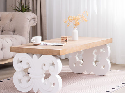 Ornate Scroll Base Coffee Table