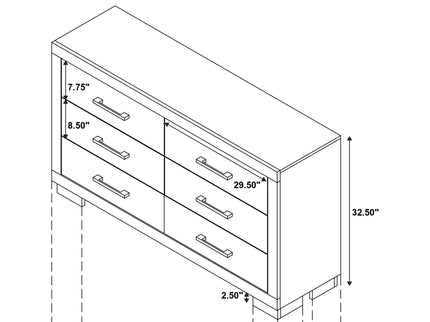 Polk - 6 Drawer Dresser