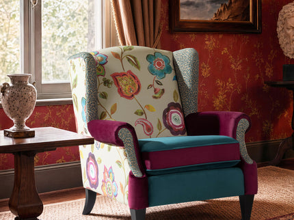 Anya - Wingback Accent Arm Chair - Blue