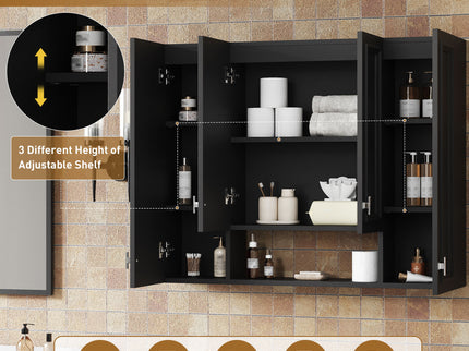 Wall Mounted Bathroom Cabinet With 5 Adjustable Shelves