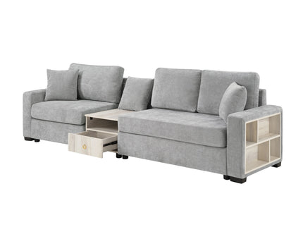 Modular Sofa Couch With Storage Armrest And Center Console