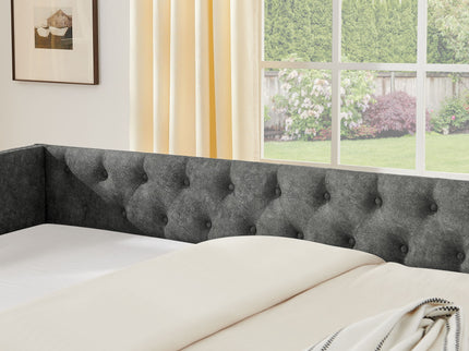 Upholstered Daybed With USB Charging & Pull Out Bed