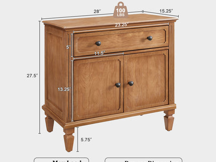 Nightstand With Charging Station Bedside Table With Drawer And Double Door Storage