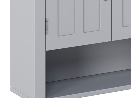 Multi Functional Wall Mounted Cabinet With Adjustable Shelves For Bathroom