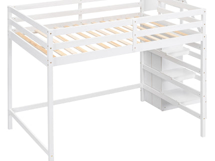 Loft Bed With Built In Storage Wardrobe And Staircase